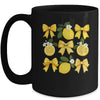 Cute Lemon Tropical Fruits Coquette Bows Summer Girl Women Mug | teecentury