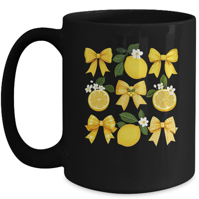 Cute Lemon Tropical Fruits Coquette Bows Summer Girl Women Mug | teecentury