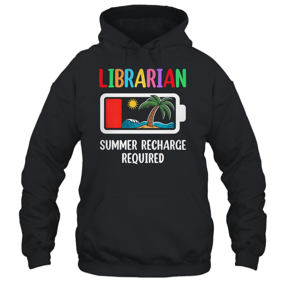 Cute Librarian Summer Recharge Required Last Day Of School Shirt & Tank Top | teecentury