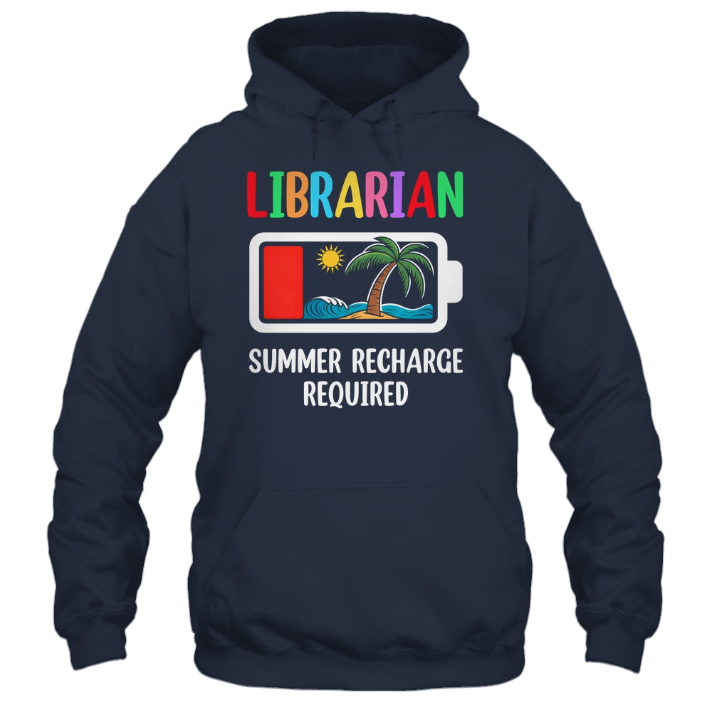Cute Librarian Summer Recharge Required Last Day Of School Shirt & Tank Top | teecentury