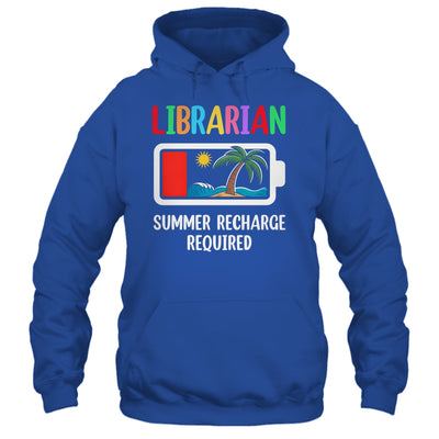 Cute Librarian Summer Recharge Required Last Day Of School Shirt & Tank Top | teecentury
