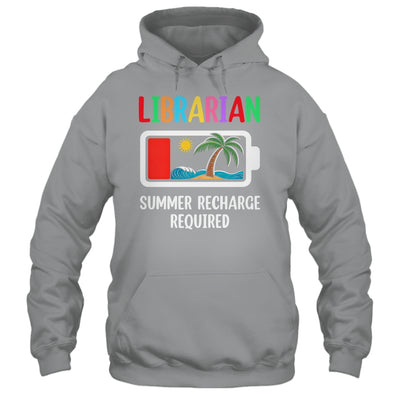 Cute Librarian Summer Recharge Required Last Day Of School Shirt & Tank Top | teecentury