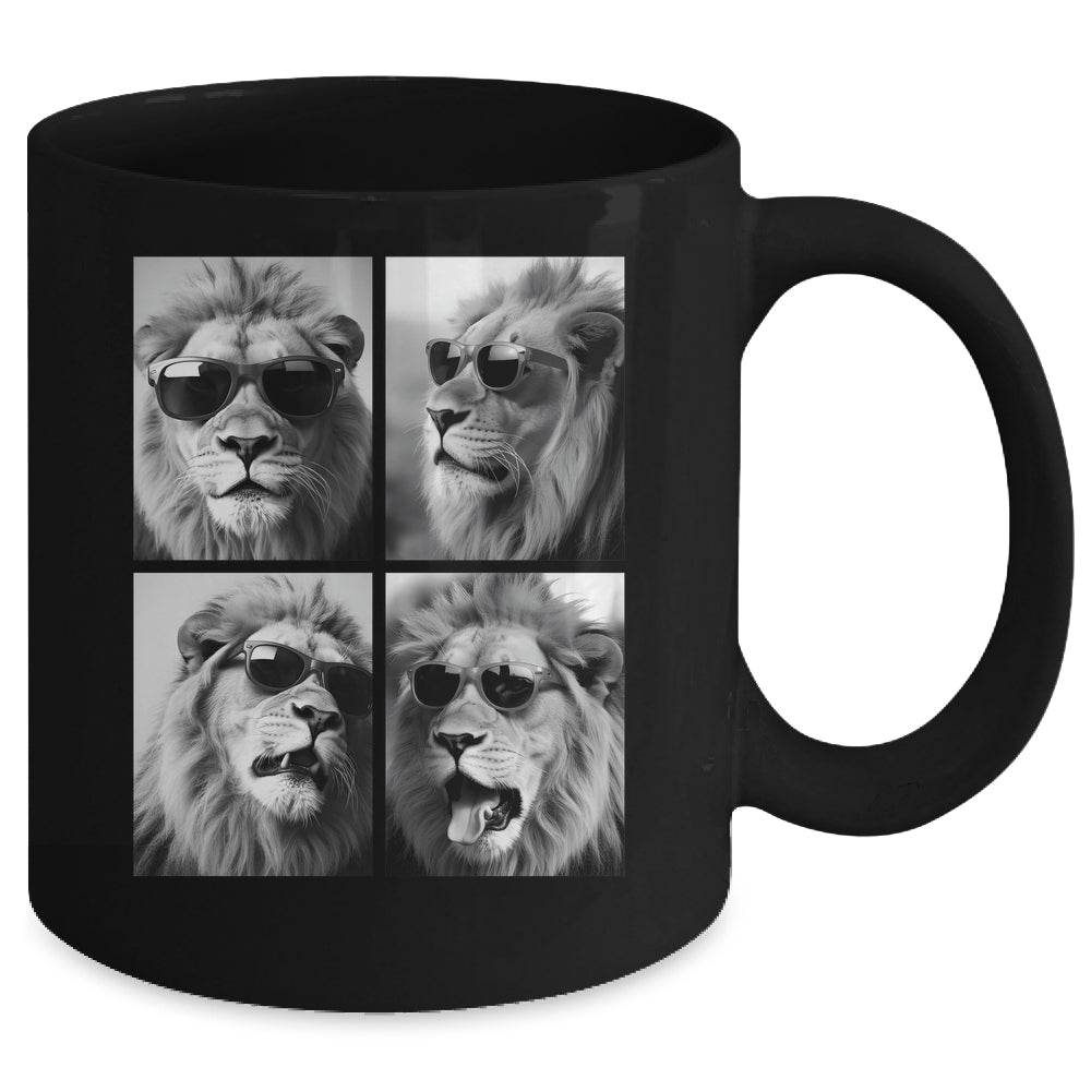 Cute Lions With Sunglasses Cool Lion Animals Funny Photo Mug | teecentury