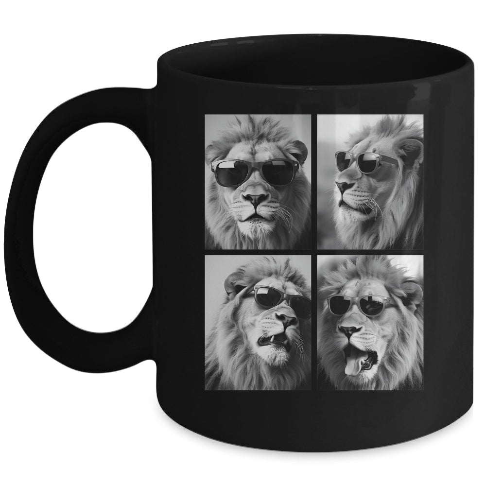 Cute Lions With Sunglasses Cool Lion Animals Funny Photo Mug | teecentury