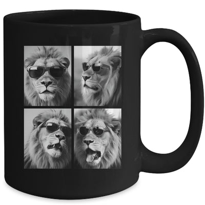 Cute Lions With Sunglasses Cool Lion Animals Funny Photo Mug | teecentury
