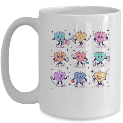 Cute Nurse Conversation Hearts Valentines Day Women Men Mug | teecentury