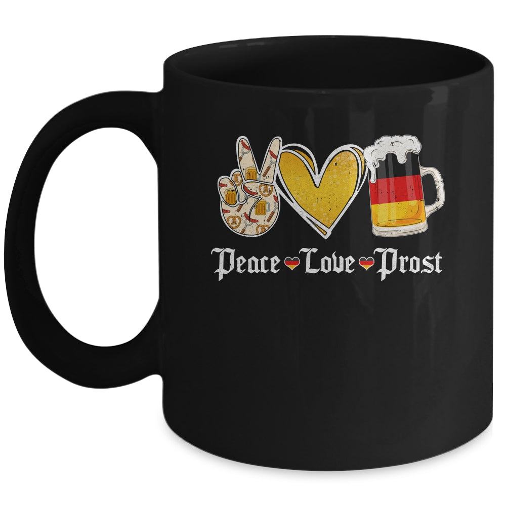 Cute Oktoberfest Costume Peace Love Prost Prost Oktoberfest Mug | teecentury