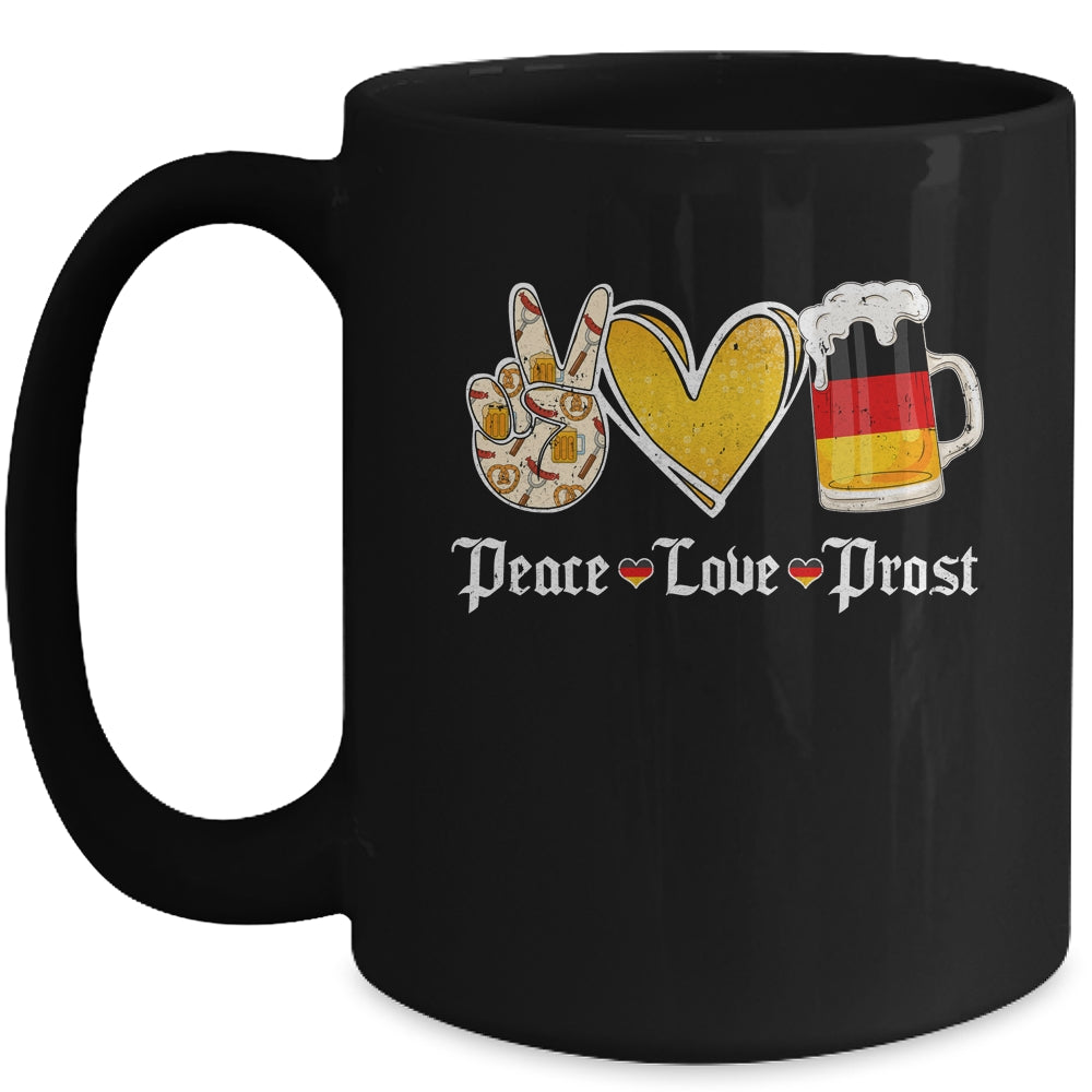 Cute Oktoberfest Costume Peace Love Prost Prost Oktoberfest Mug | teecentury