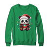 Cute Panda Santa Christmas Light Christmas Panda Women Kids Shirt & Sweatshirt | teecentury