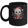 Cute Panda Santa Christmas Light Christmas Panda Women Kids Mug | teecentury