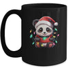 Cute Panda Santa Christmas Light Christmas Panda Women Kids Mug | teecentury