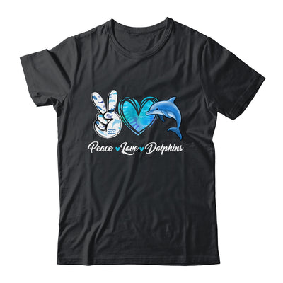 Cute Peace Love Dolphin Design For Men Women Kids Aquatic Shirt & Tank Top | teecentury