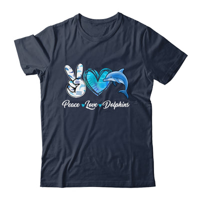 Cute Peace Love Dolphin Design For Men Women Kids Aquatic Shirt & Tank Top | teecentury