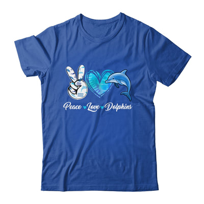 Cute Peace Love Dolphin Design For Men Women Kids Aquatic Shirt & Tank Top | teecentury