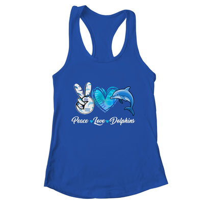 Cute Peace Love Dolphin Design For Men Women Kids Aquatic Shirt & Tank Top | teecentury