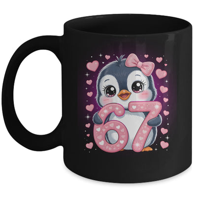 Cute Penguin 67 Six Seven Valentine Heart Lovers 6 7 Meme Mug | teecentury