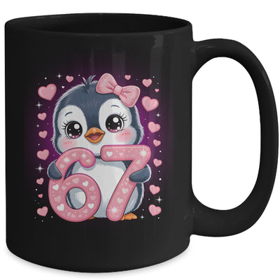 Cute Penguin 67 Six Seven Valentine Heart Lovers 6 7 Meme Mug | teecentury