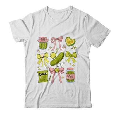 Cute Pickle Bow Funny Snack Pickle Lover Pink Coquette Shirt & Tank Top | teecentury
