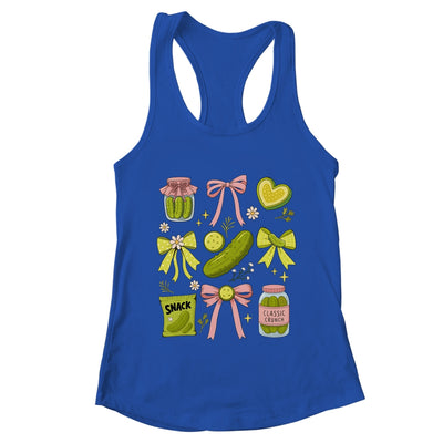 Cute Pickle Bow Funny Snack Pickle Lover Pink Coquette Shirt & Tank Top | teecentury