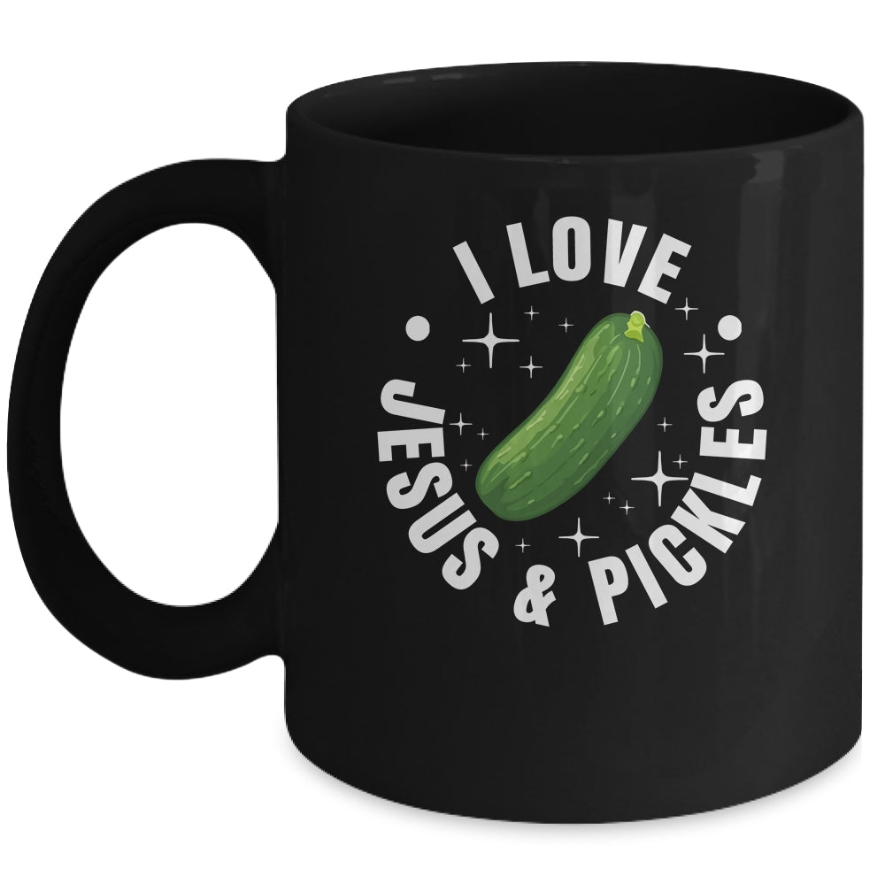 Cute Pickle Design For Men Women Kids Jesus Pickle Lovers Mug | teecentury