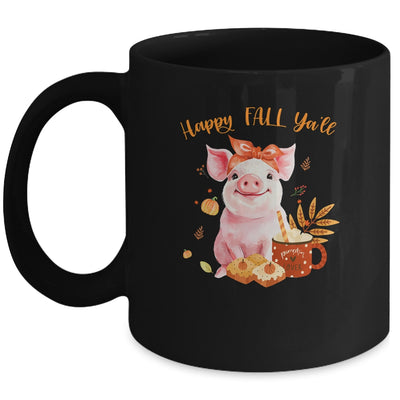 Cute Pig Pumpkin Spice Latte Happy Fall Ya'll Mug Coffee Mug | Teecentury.com