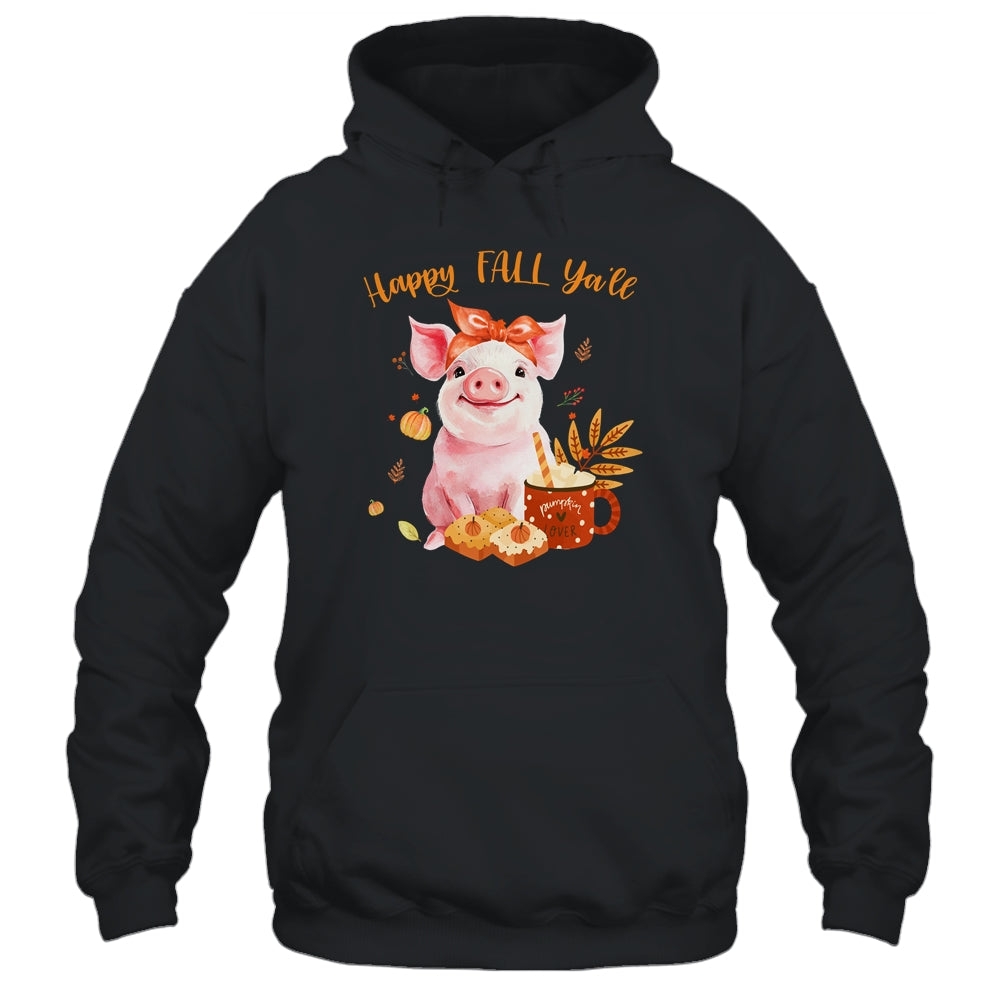 Cute Pig Pumpkin Spice Latte Happy Fall Ya'll T-Shirt & Tank Top | Teecentury.com