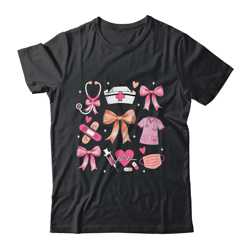 Cute Pink Coquette Bow Nurse Life Nursing Design For Women Shirt & Hoodie | teecentury