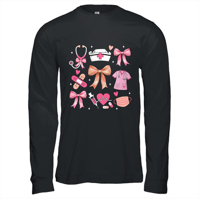 Cute Pink Coquette Bow Nurse Life Nursing Design For Women Shirt & Hoodie | teecentury
