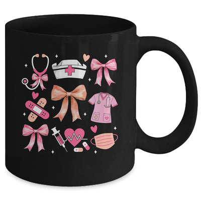Cute Pink Coquette Bow Nurse Life Nursing Design For Women Mug | teecentury