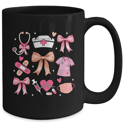 Cute Pink Coquette Bow Nurse Life Nursing Design For Women Mug | teecentury