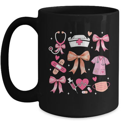 Cute Pink Coquette Bow Nurse Life Nursing Design For Women Mug | teecentury