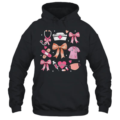 Cute Pink Coquette Bow Nurse Life Nursing Design For Women Shirt & Hoodie | teecentury