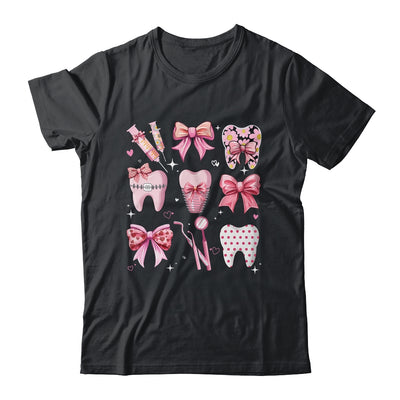 Cute Pink Coquette Bow Teeth Dentist Squad Dental Assistant Shirt & Hoodie | teecentury