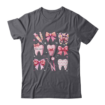 Cute Pink Coquette Bow Teeth Dentist Squad Dental Assistant Shirt & Hoodie | teecentury