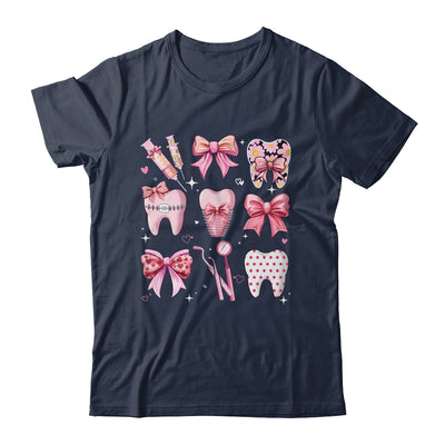 Cute Pink Coquette Bow Teeth Dentist Squad Dental Assistant Shirt & Hoodie | teecentury
