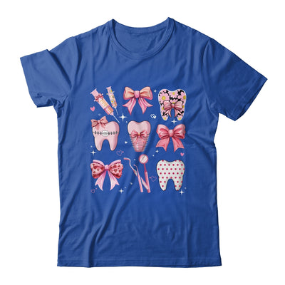 Cute Pink Coquette Bow Teeth Dentist Squad Dental Assistant Shirt & Hoodie | teecentury