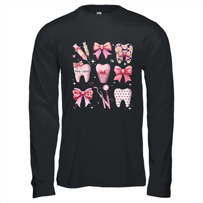 Cute Pink Coquette Bow Teeth Dentist Squad Dental Assistant Shirt & Hoodie | teecentury