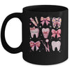 Cute Pink Coquette Bow Teeth Dentist Squad Dental Assistant Mug | teecentury
