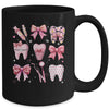 Cute Pink Coquette Bow Teeth Dentist Squad Dental Assistant Mug | teecentury