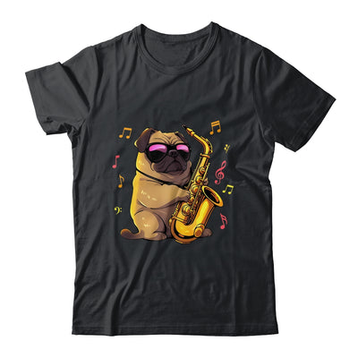 Cute Pug Saxophone Design For Men Women Band Sax Player Shirt & Hoodie | teecentury