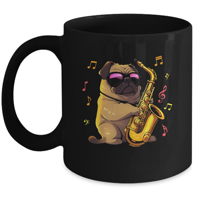 Cute Pug Saxophone Design For Men Women Band Sax Player Mug | teecentury