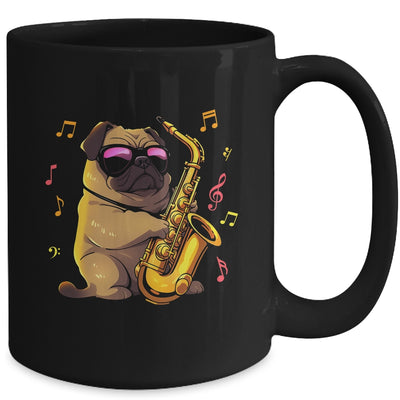 Cute Pug Saxophone Design For Men Women Band Sax Player Mug | teecentury