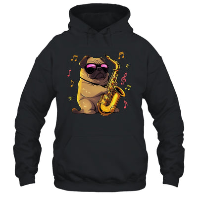 Cute Pug Saxophone Design For Men Women Band Sax Player Shirt & Hoodie | teecentury