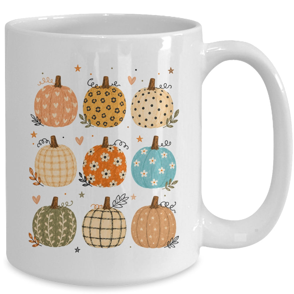 Cute Pumpkin Preppy Boho Fall Autumn Thanksgiving Coquette Mug | teecentury