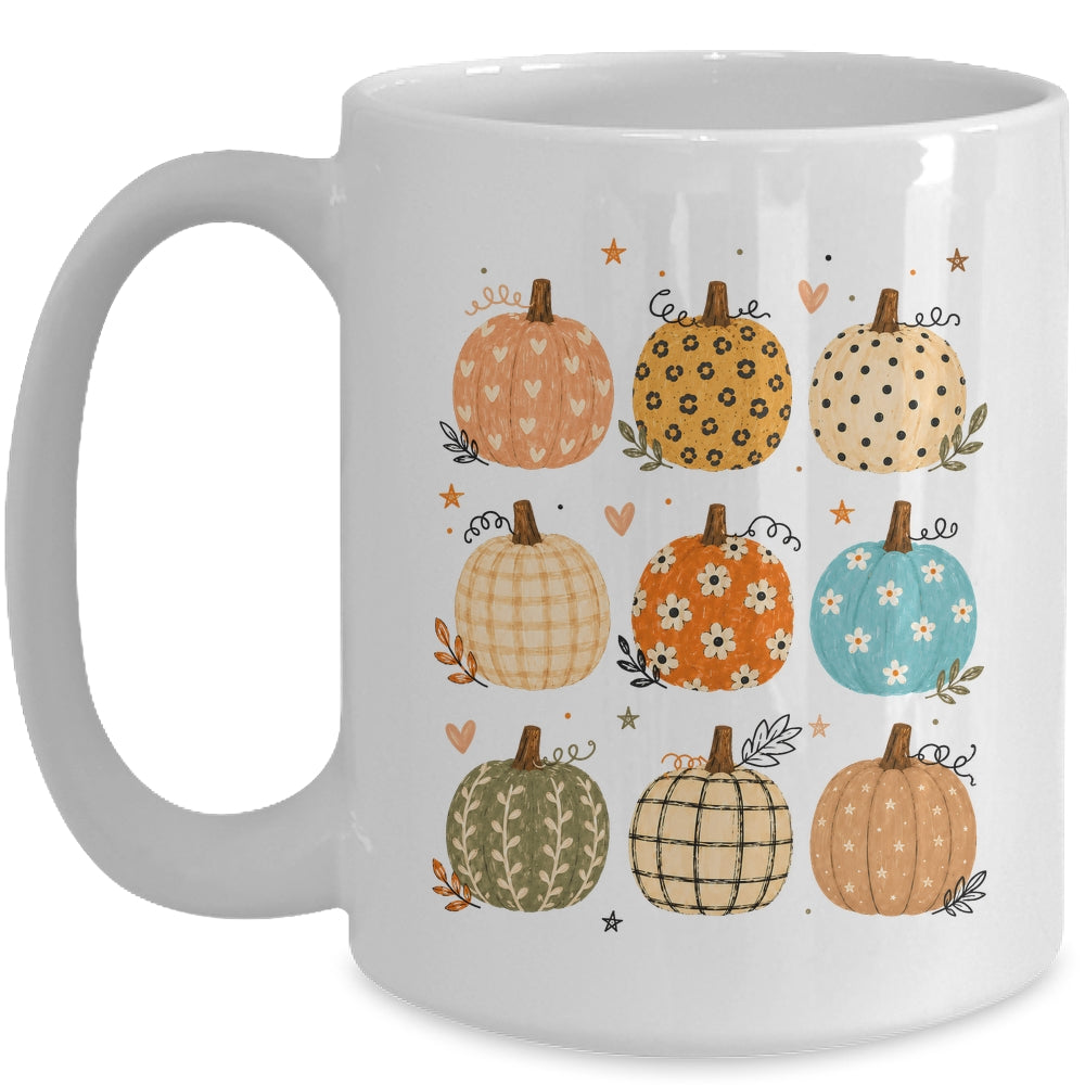 Cute Pumpkin Preppy Boho Fall Autumn Thanksgiving Coquette Mug | teecentury