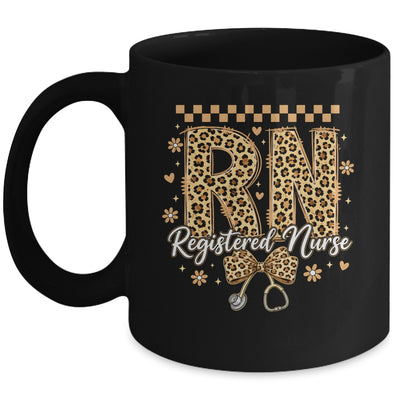 Cute RN Registered Nurse Leopard Nursing Coquette Women Mug | teecentury