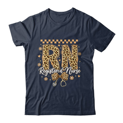 Cute RN Registered Nurse Leopard Nursing Coquette Women Shirt & Hoodie | teecentury