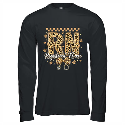 Cute RN Registered Nurse Leopard Nursing Coquette Women Shirt & Hoodie | teecentury