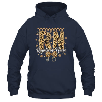 Cute RN Registered Nurse Leopard Nursing Coquette Women Shirt & Hoodie | teecentury