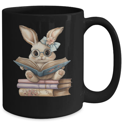 Cute Reading Bunny Easter Books Reader Teacher Girls Women Mug | teecentury